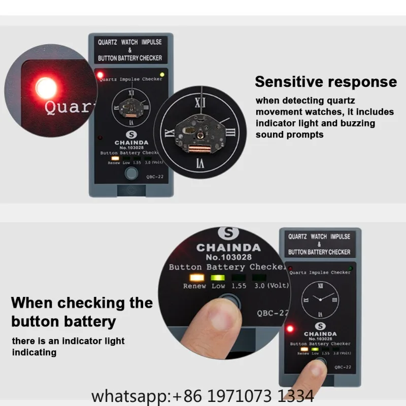 QBC-22 Quartz Pulsed Watch Movement Tester Watch Button Battery Level Checker Tools for Watchmakers Watch Repairing Tool