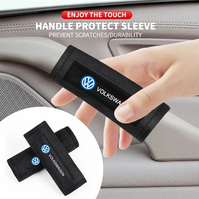 

1/2pcs Fluff Car Roof Door Handle Protector Car Armrest Cover For Volkswagen Subaru Citroen Seat Mercedes Benz Audi Abarth Kia