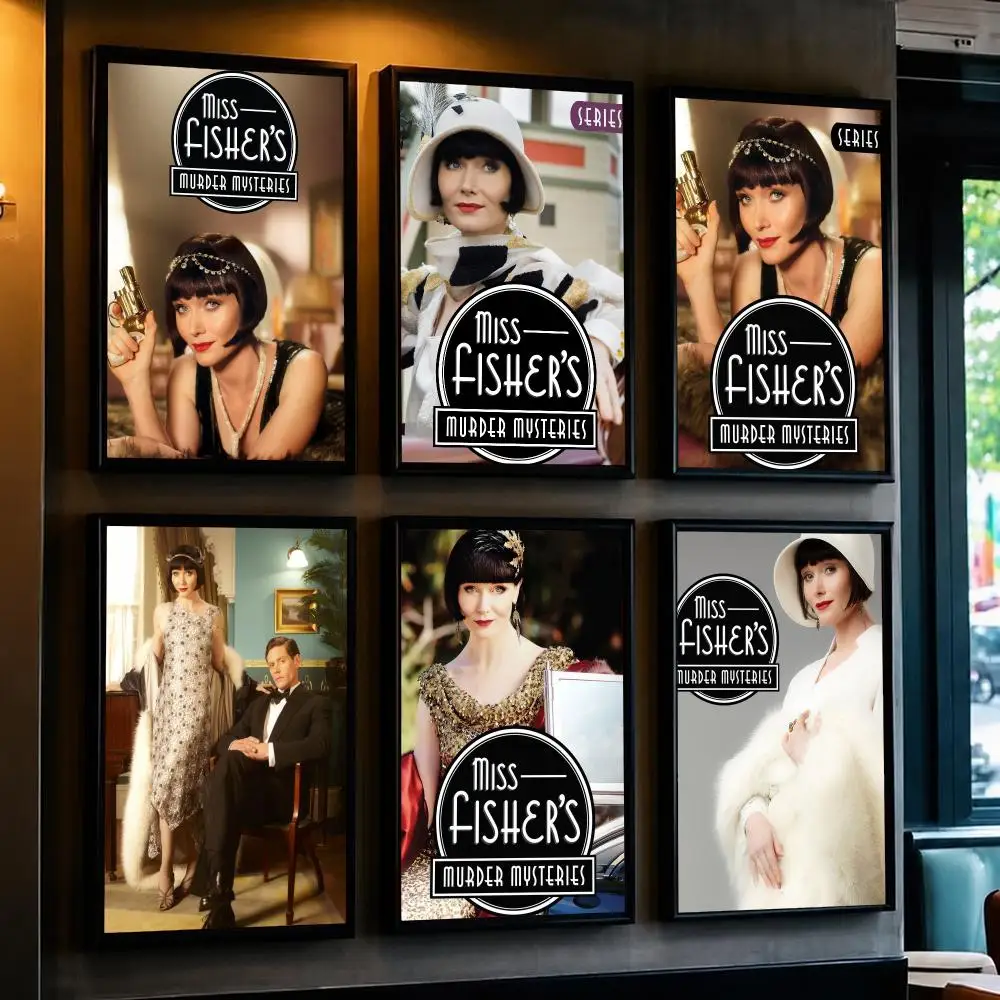 tv series M-Miss Fishers Murder Mysteries-S Poster Decorative Wall Art Sticker for Cafe Office Bedroom and Living Room