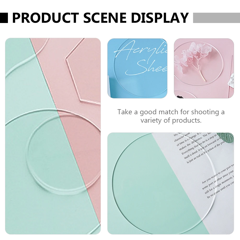 

3 pcs Clear Acrylic Boards Photo Props Transparent Display Panels Diy Fashion Decoration Lightweight Durable Protective Film