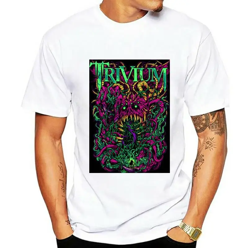 Men's Short-sleeved T-shirt Trivium American Heavy Metal Band Poster T-SHIRT Men's Punk T-shirt