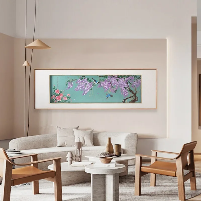 Zhu Bingren Copper Prosperity Eternal Spring Copper‑Carved Wall Art New Chinese Style Hanging Painting For Living Room Decor