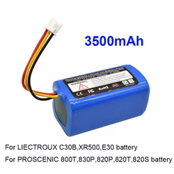 14.4V/14.8V 3.5Ah 18650 li-ion battery For LIECTROUX C30B XR500 E30 For PROSCENIC 800T 830P 820P 820T 820S Robot Vacuum Cleaner