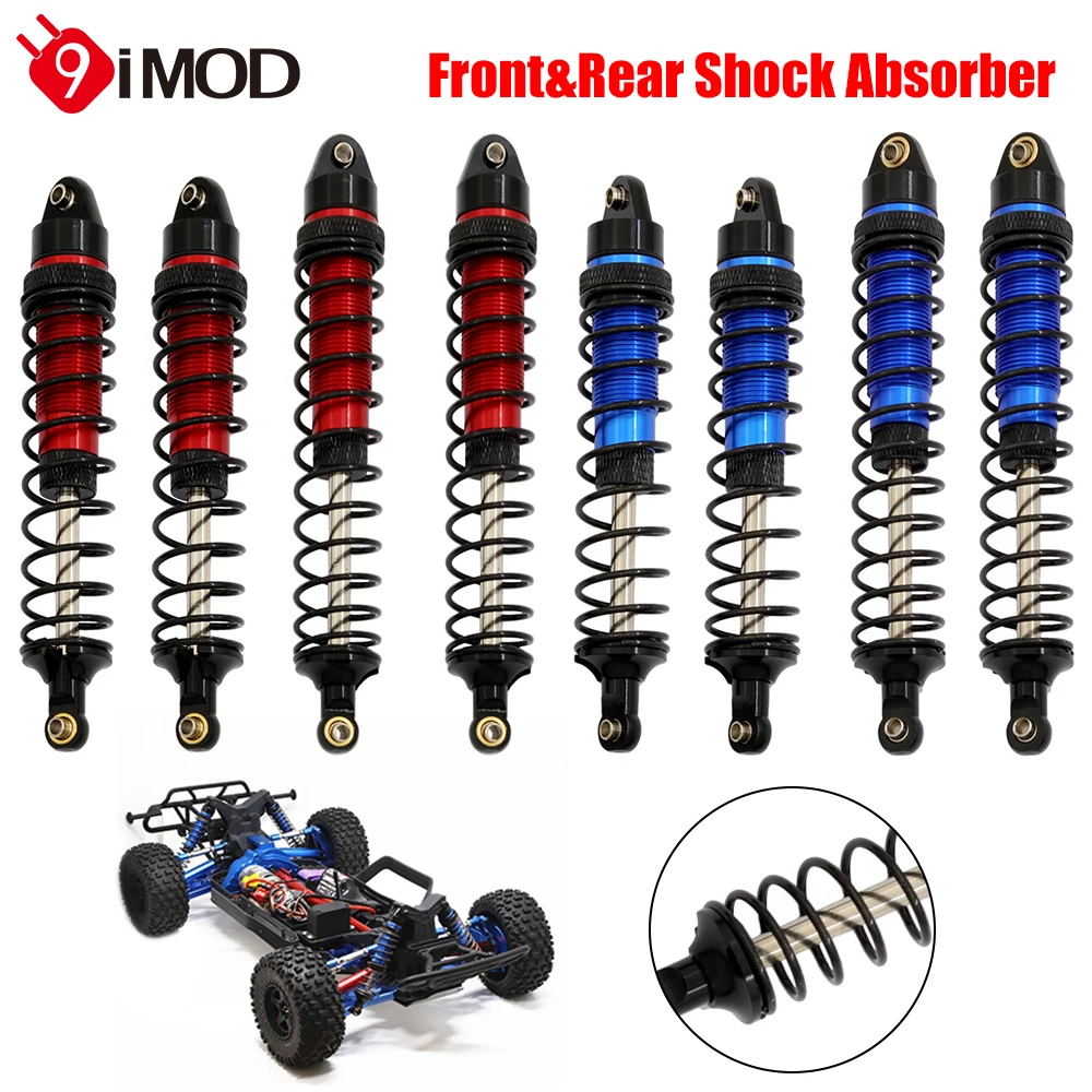 9IMOD 4PCS Stoßdämpfer Vorne und Hinten Metall Hydraulische RC Auto Upgrade Teile für Traxxas Slash 727 Berg Maus 4x4 1:10 ARRMA