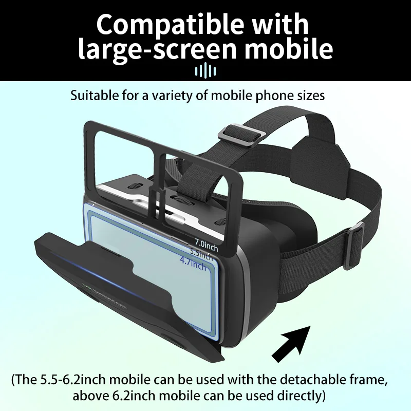 G15 IMAX Giant Screen Virtual Reality Glasses HD 3D Movie Goggles Cardboard Box VR Helmet for 4.7-7" Phone,Support Game Joystick