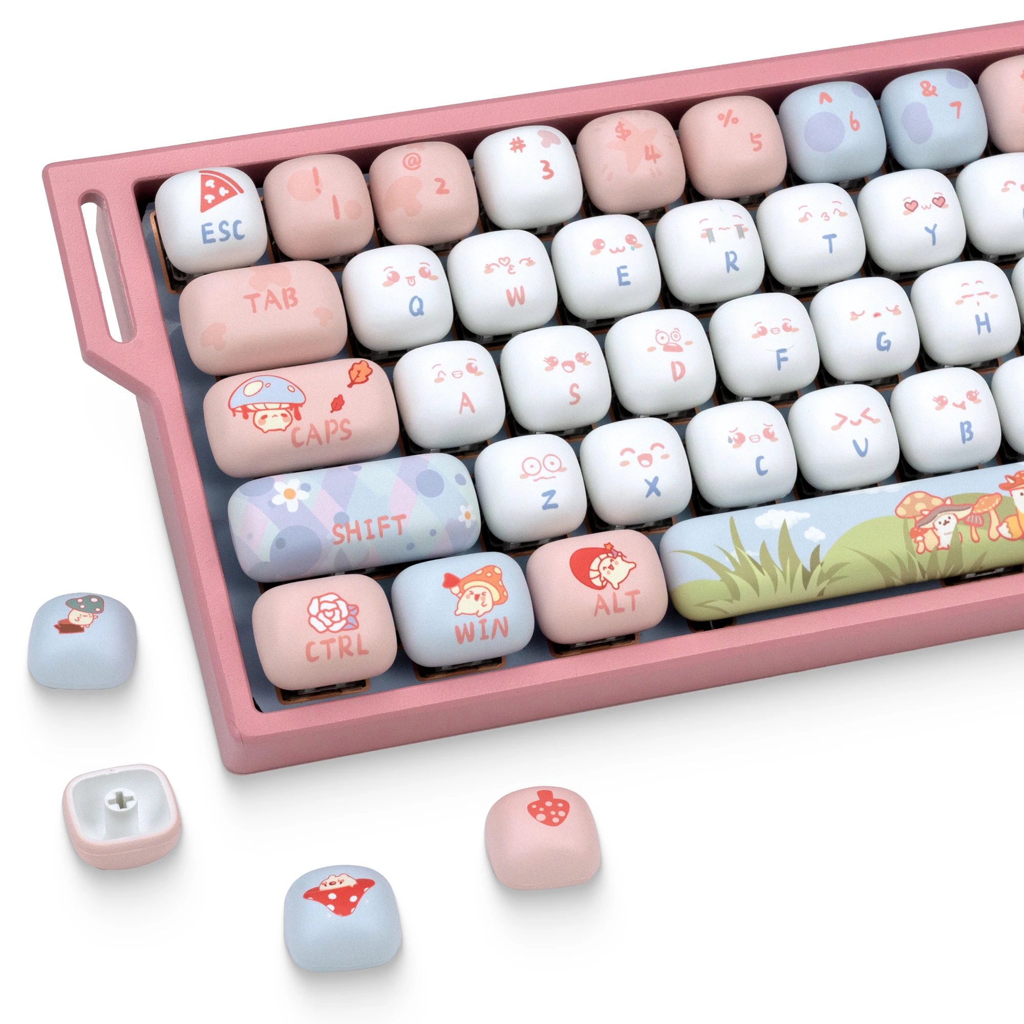 

Gaming Keycaps Fox Party MOG Profile Sublimation PBT Keycap Set 138-Key English Cute Diy Custom Mechanical Keyboard