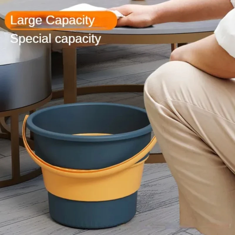 5/10L Silicone Bucket for Fishing Promotion Folding Bucket Car Wash Outdoor Fishing Supplies Square Bathroom Kitchen Camp Bucket