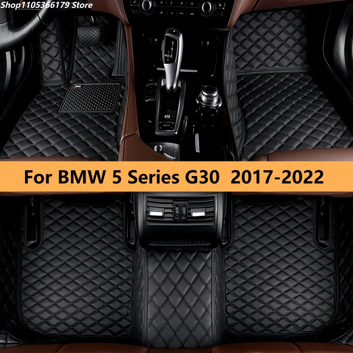 

Custom Leather Car Floor Mat For BMW 5 Series G30 2017 2018 2019 2020 2021 2022 Waterproof interior Accessories