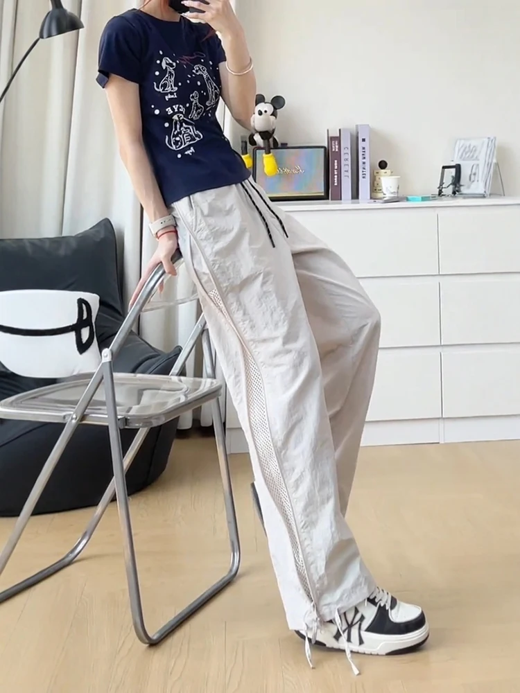 

Qui Dry Paratrooper Pants Men's Summer Me Breathable Outdoor Cycling Pants Hiking Fce Side Zipper Straight Leg Trousers