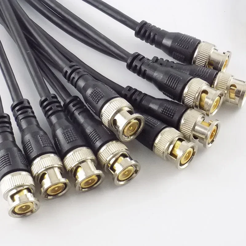 BNC Male To Male Adapter Cable For CCTV Camera BNC Connector 0.5M/1M/2M/3M 75ohm Cable Camera BNC Accessories