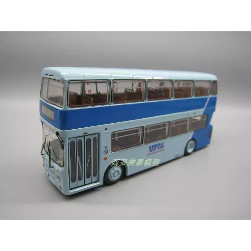 

Diecast BRITBUS 1/76 Scale London Bus Double-decker Light Blue Alloy Car Model Collectible Toy Gift Souvenir Display Ornament