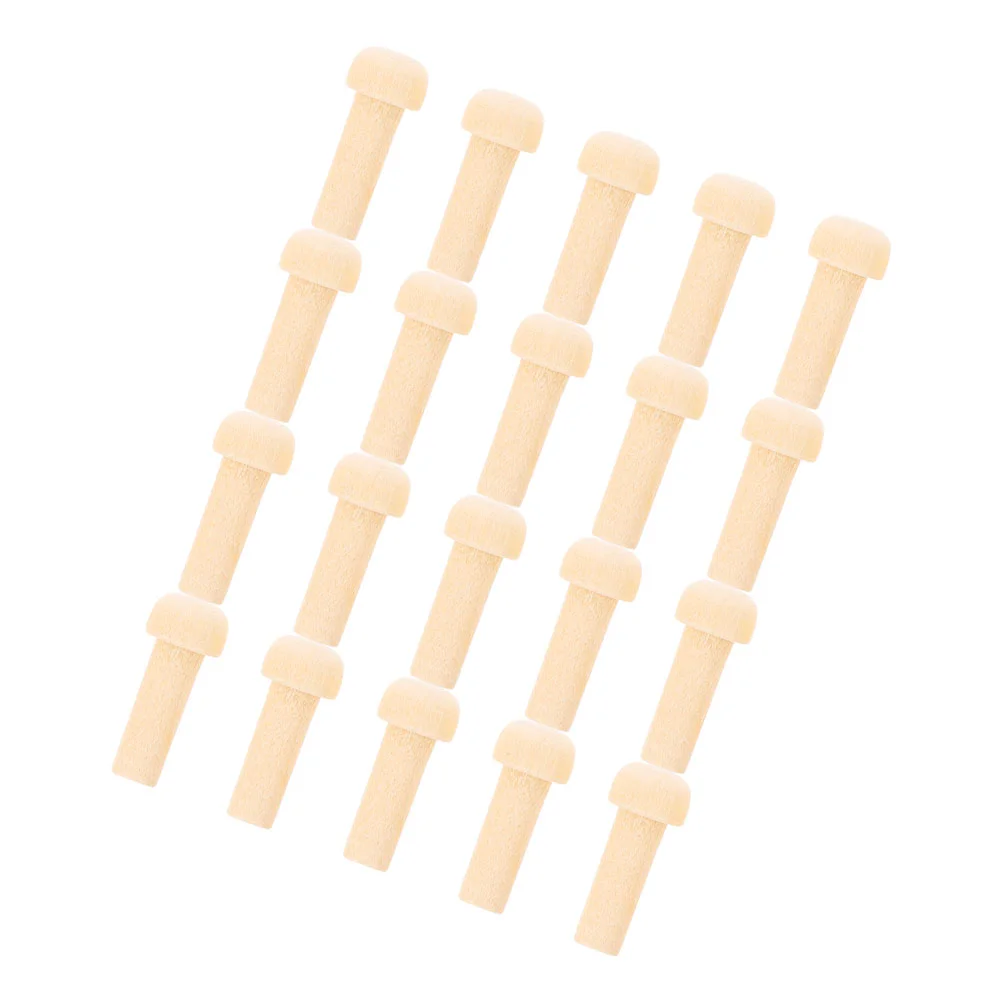 20Pcs Mushroom Head Wood Pieces Wooden Axle Pegs Mini Unfinished Blank Small Diy Supplies For Tools Accessories Handmade