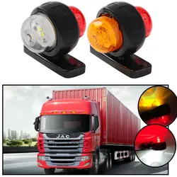 Feux de remorque de camion à LED, marqueur latéral, feux de signalisation de tracteur, feux de stationnement, style ambre, rouge, blanc, 12V, 24V