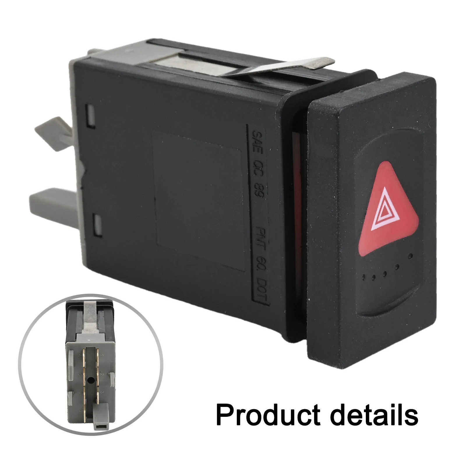 

Автоматическая кнопка приборной панели, аварийный выключатель, использование салона автомобиля, черный пластиковый материал, простая установка для Passat 2B3