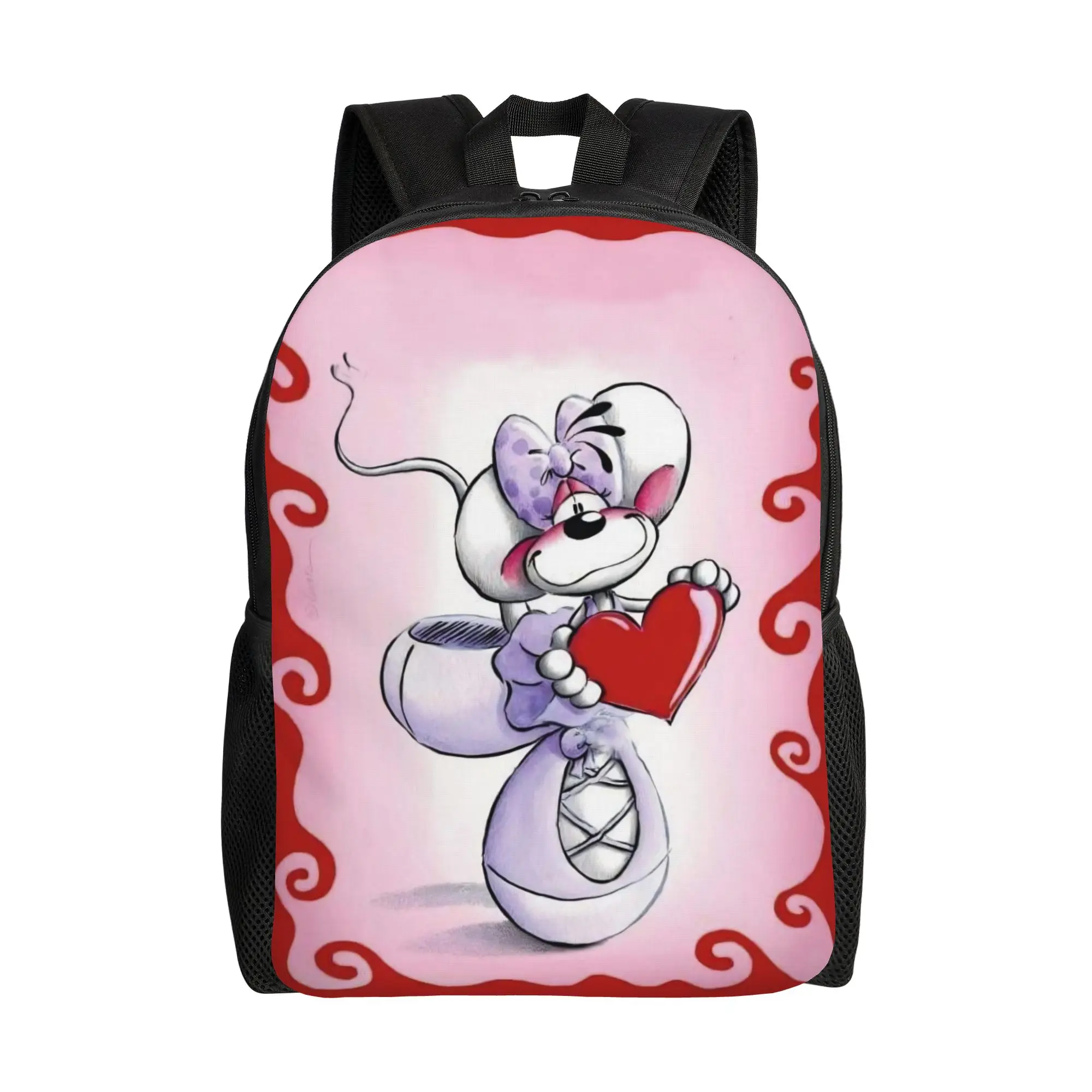 Cartoon D-Diddl Rucksack für Männer und Frauen, modisch, für Schule, Wandern, Reisen, Tagesrucksack, Laptop, Segeltuchtaschen, Outdoor