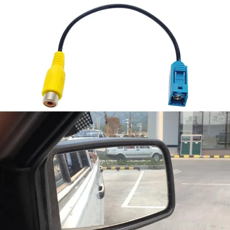1 قطعة FAKRA إلى RCA محول كابل الفيديو-سيارة عكس الكاميرا AV-IN كابل مراقبة وقوف السيارات لشركة فولكس فاجن BMW أودي مرسيدس VAG #3