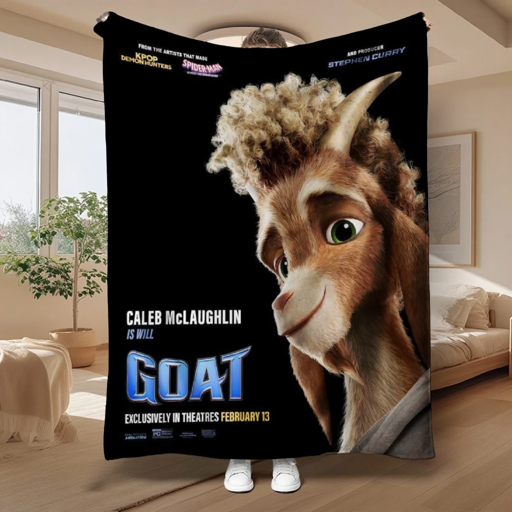 Cartoon Movie G-Goat Cozy Fluffy Flannel Blanket for Home Living Sofa Chair Room Bedroom Decor for Kids Girl Birthday Gift