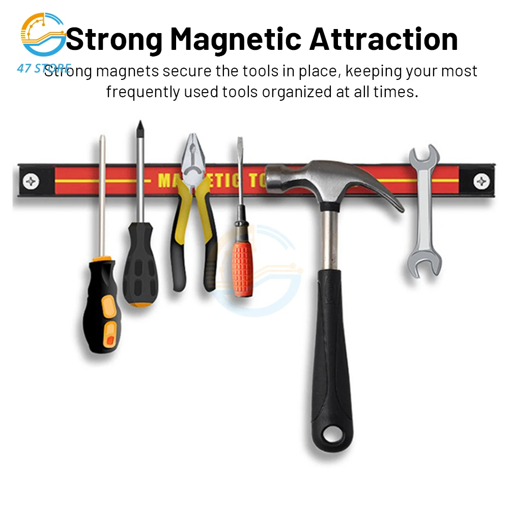 Magnetic Holder Metal Magnet Tool Organizer Bar Long Strip Garage Workshops Hardware Storage Restore Warehouse Rack Factory