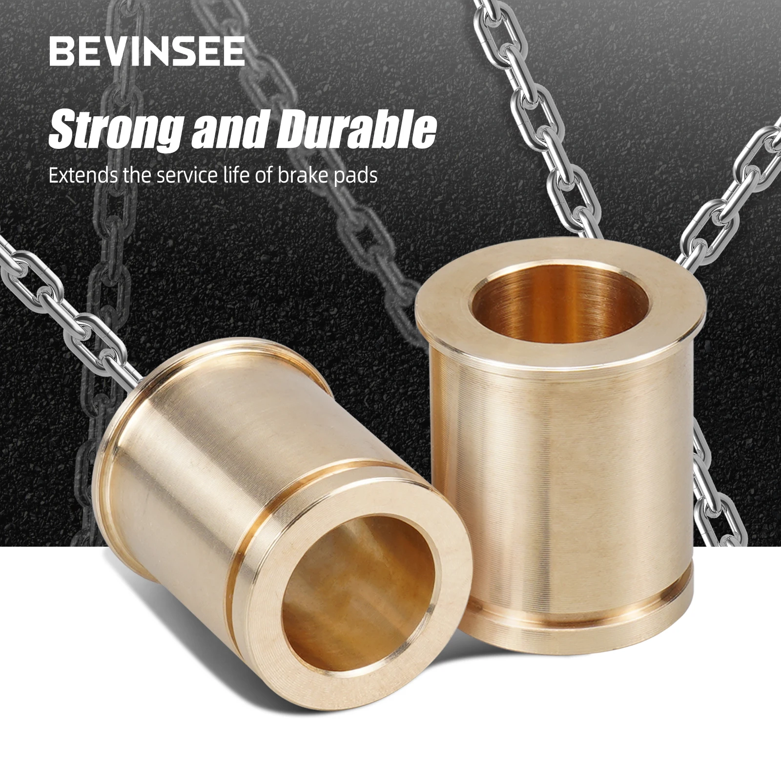 BEVINSEE For BMW E46 Brass Brake Caliper Slider Bushes Kit For BMW E46 E90 E92 E39 E36 E34 E85 Z4 Car Brake Caliper Accessories