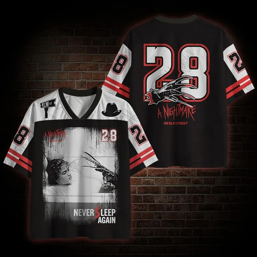 Sportbekleidung für Erwachsene, „Ghost Street“-Film-Themen-Trikots, beliebte Mesh-Trikots, schnell trocknende Trikots, 3D-Druck, Horror-Trikots