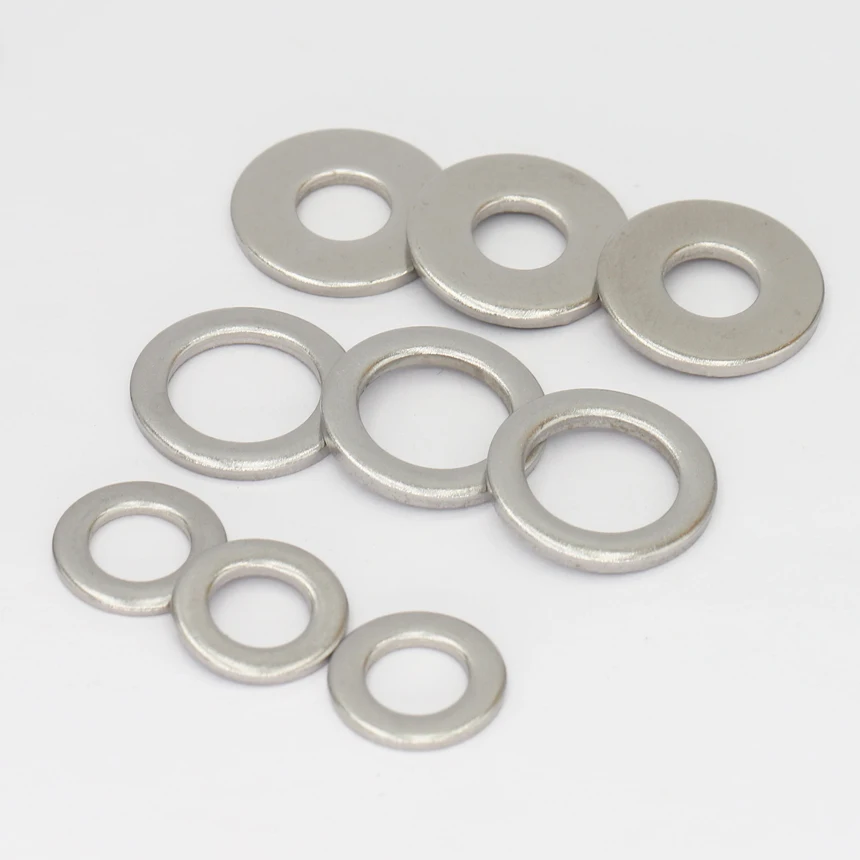 M1.6 M2 M3 M4 M5 M6 M8 M10 M12 M14 M16 M18 M20-M27 316 Stainless Steel GB848 DIN9021 O Ring Spacer Gasket Shim Round Flat Washer