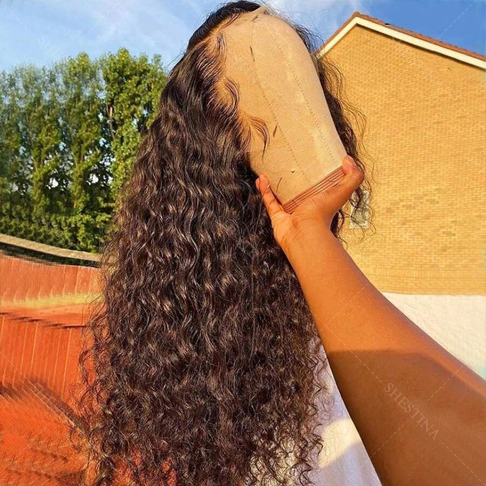 

200 High Density Deep Wave 13x4 HD Lace Front Human Hair Wig Water Wave 5x5 HD Lace Frontal Kinky Curly Glueless Wig Human Hair