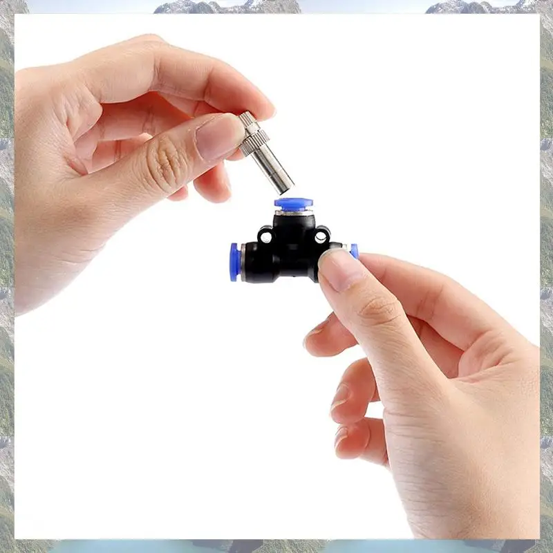 

2025 Trend Misting Nozzle Kit 1/4-Inch With Nozzle Spray Cooling Device Connectors For Outdoor Water Mister Cooling System 100Pc