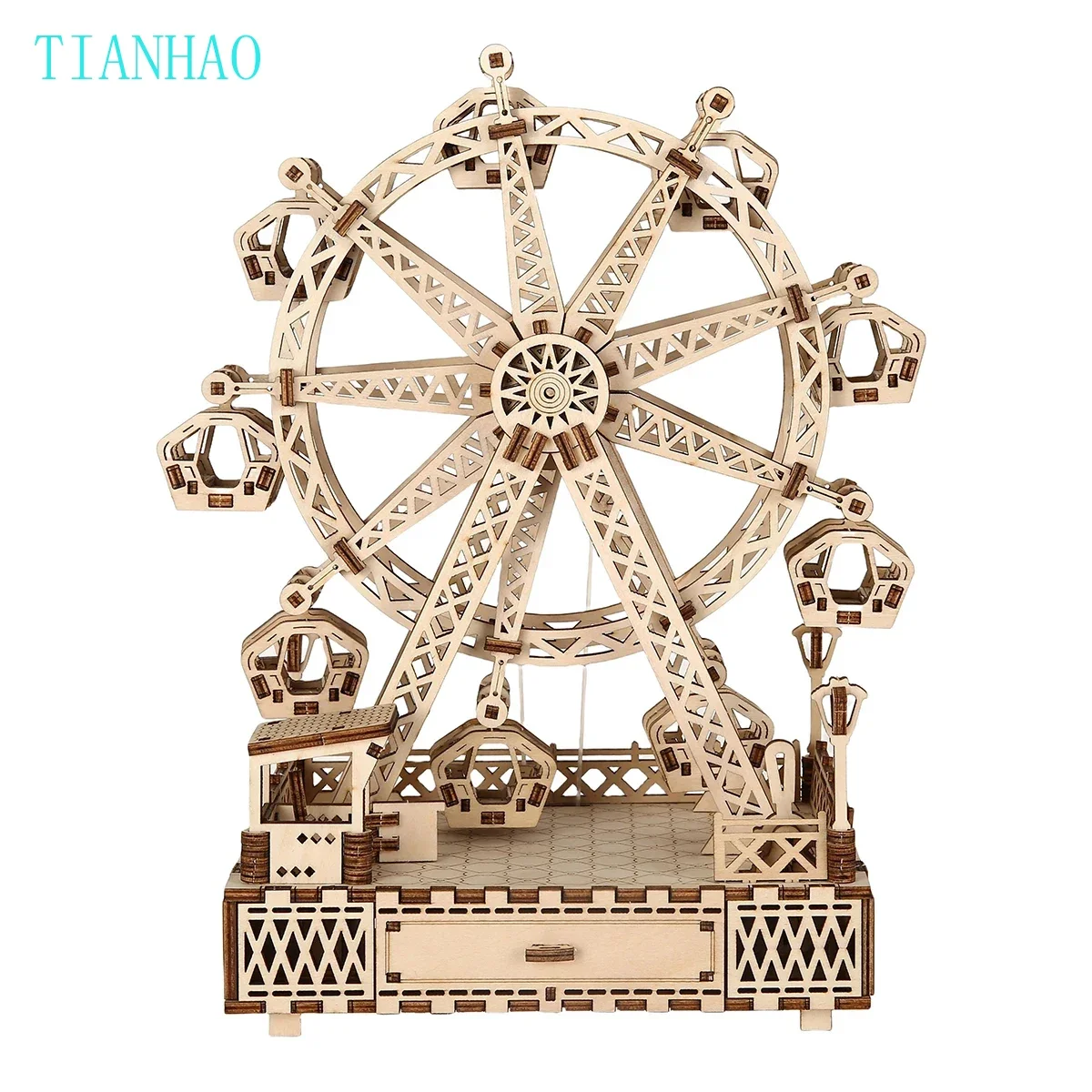 puzzle-3d-en-bois-a-grande-roue-modele-a-l'echelle-kit-de-modele-de-bricolage-cadeau-artisanal-decoration-de-la-maison-kit-de-modele-mecanique-jouet-de-construction