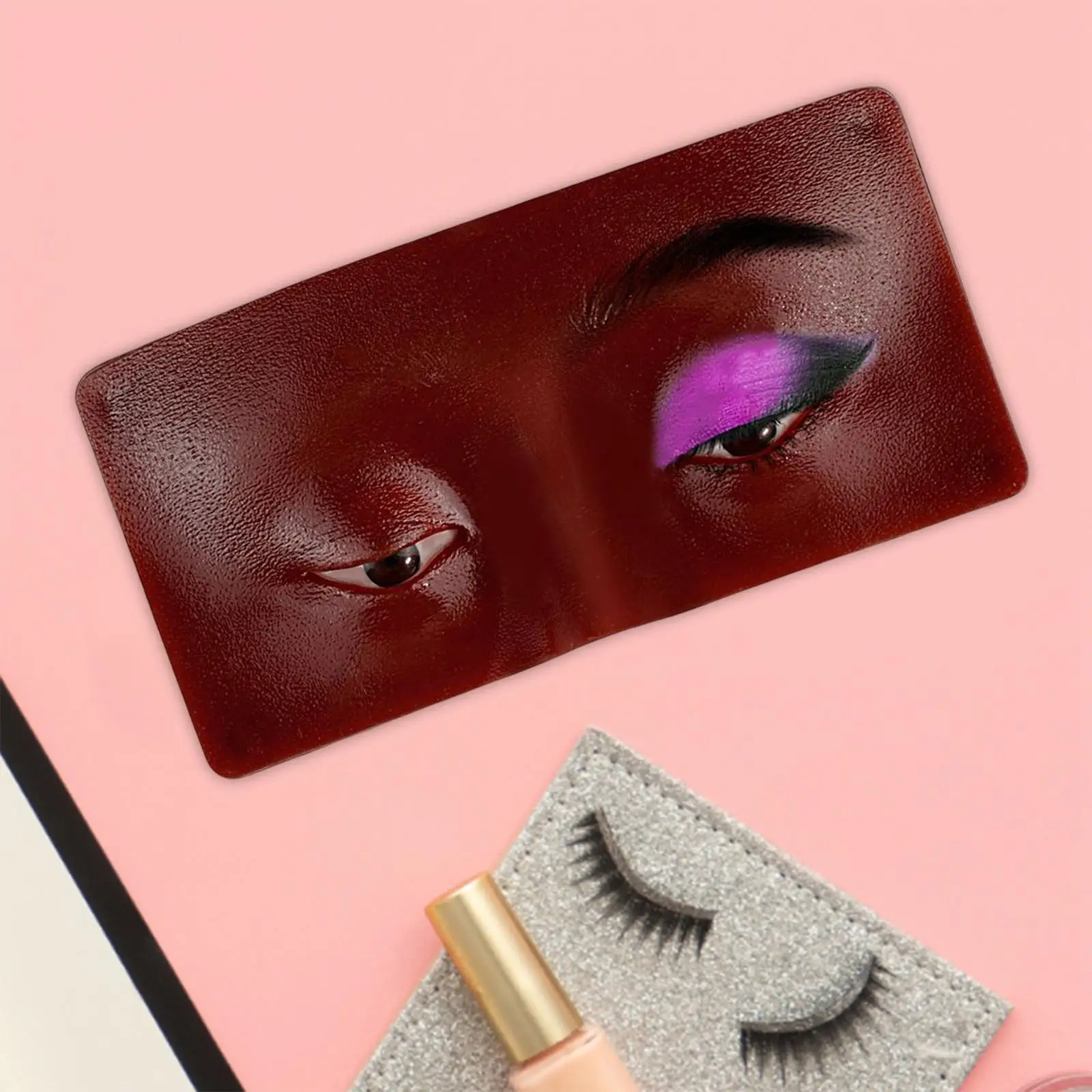 لوحة ممارسة ماكياج العيون للمبتدئين ، تدريب تمديد رموش ، نموذج الوجه ، قطعة واحدة