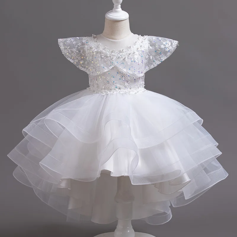 

Girls' wedding dress, floral children's clothing, fluffy princess dress, children's performance clothing, summer clothing