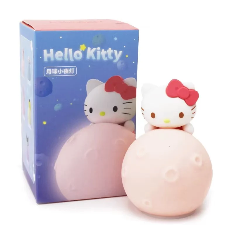 Authentic Sanrio Moon Night Light HelloKitty MY MELODY KUROMI POMPOMPURIN Cinnamorol Doll Handmade Ornament Children's Toy Gift view 6