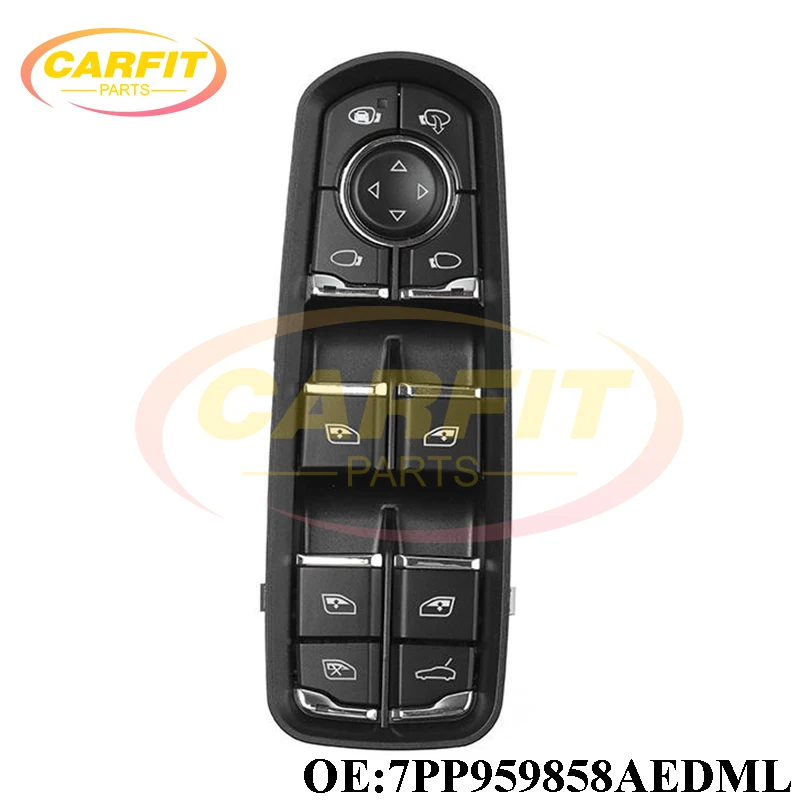 High Quality New OEM 7PP959858AEDML Drivers Side Electric Master Window Switch For Porsche Panamera Cayenne Macan Auto Parts