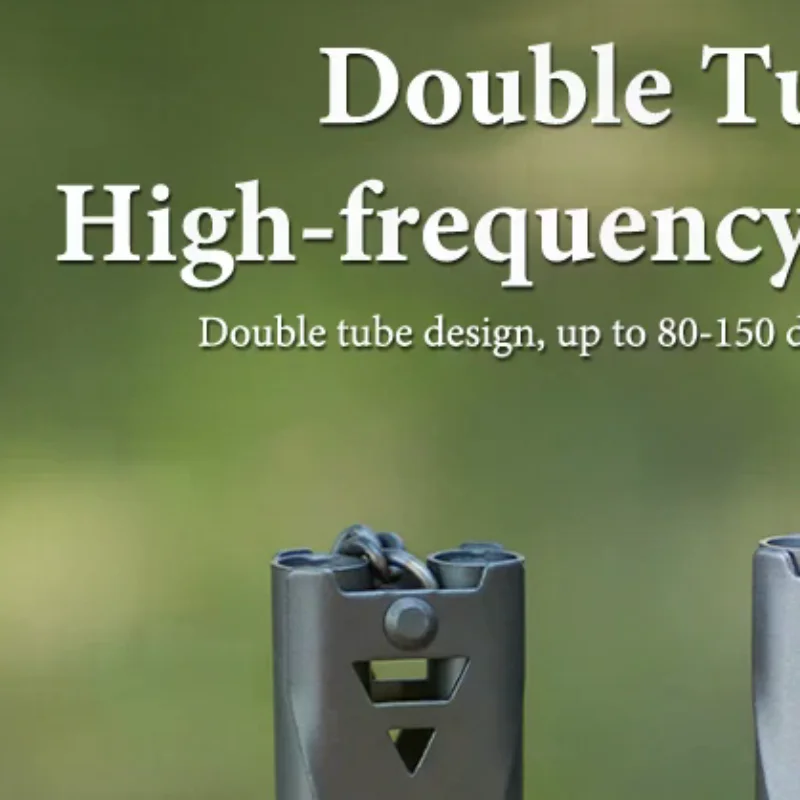 

Двойной трубчатый свисток, подвесной брелок с высоким децибелом, портативный инструмент для выживания на открытом воздухе, аварийный инструмент для кемпинга, многофункциональный 1 шт.