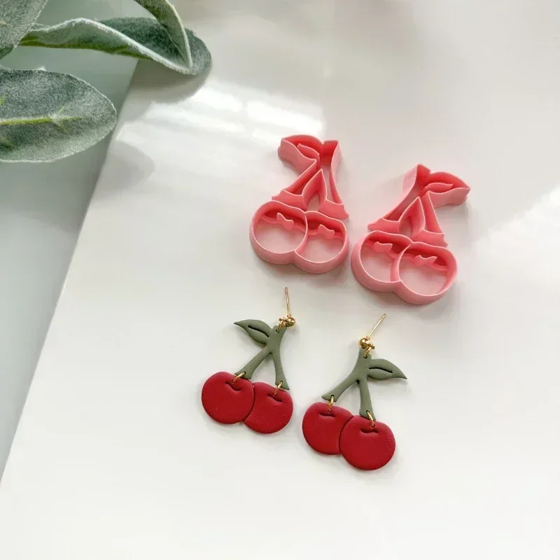 Pendientes de cerámica suave para mujer, aretes con forma de fruta, moldes de arcilla polimérica, herramientas para hacer joyas