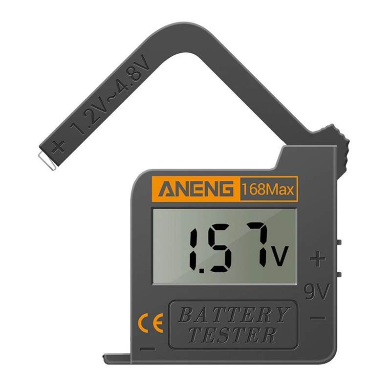 SOSW-ANENG 168Max Digital Lithium Battery Tester Capacity Test Checkered Load Analyzer Display Check AAA AA Button Cell