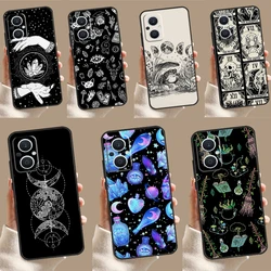 Occult Witchcraft Moon Gothic Witch Case For OPPO Reno 11 F 10 Pro 4 5 6 7 8 Lite 4Z 5Z 8T OPPO Find X3 X2 Lite X6 X5 Pro Cover