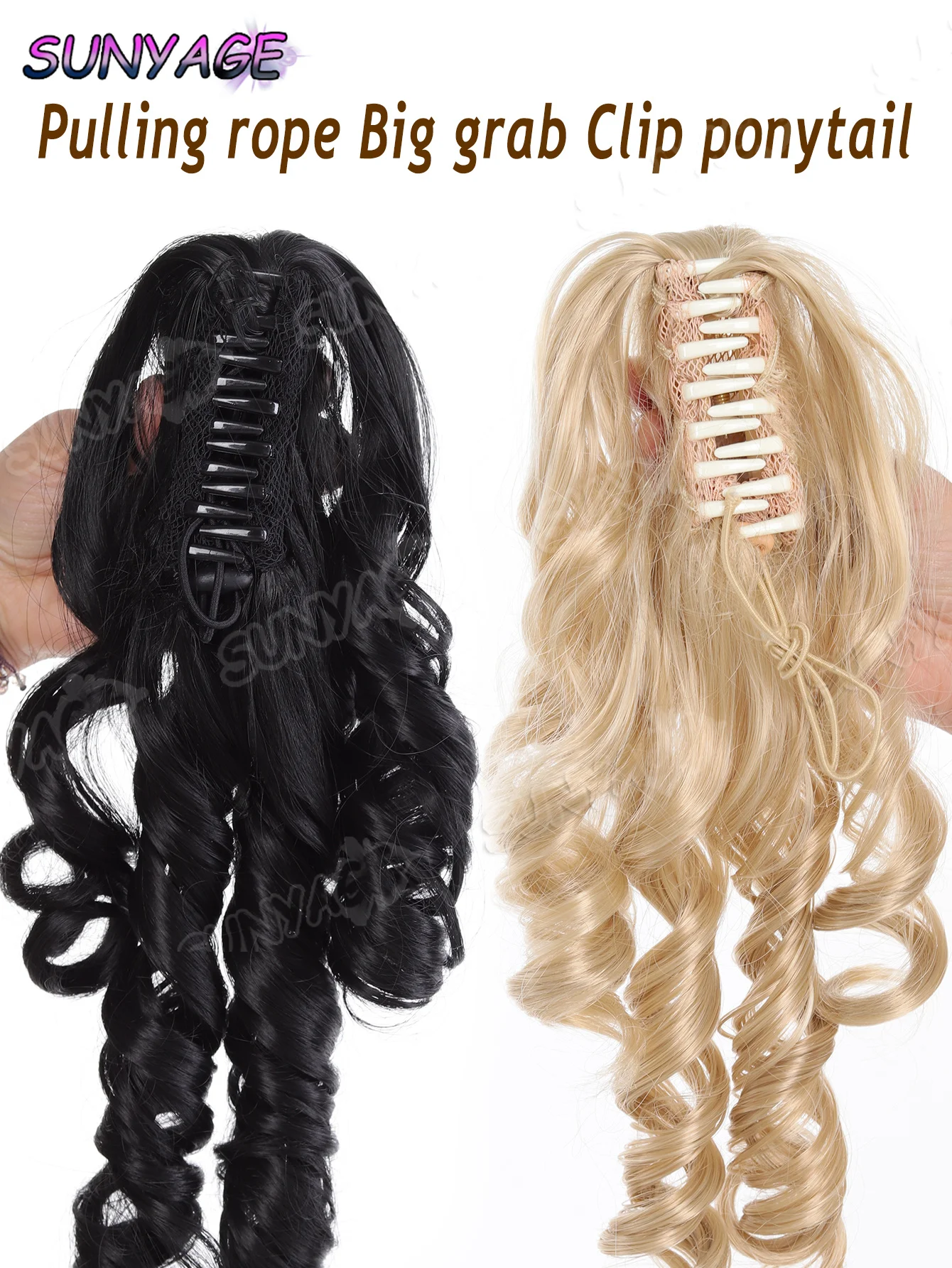 Sunyage lolita acessórios romano rolo aperto duplo rabo de cavalo peruca sintética versátil boneca sentir duplo rabo de cavalo rolo peruca