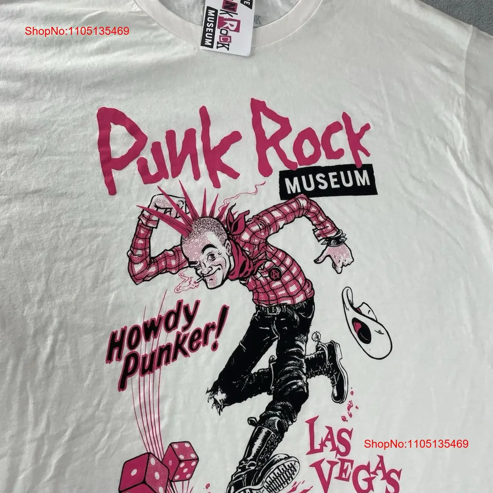 Punk Rock Museum Howdy Punker Adult XL T Shirt Las Vegas Men s Cotton New With Tag vintage Washed designer clothes Comfortable
