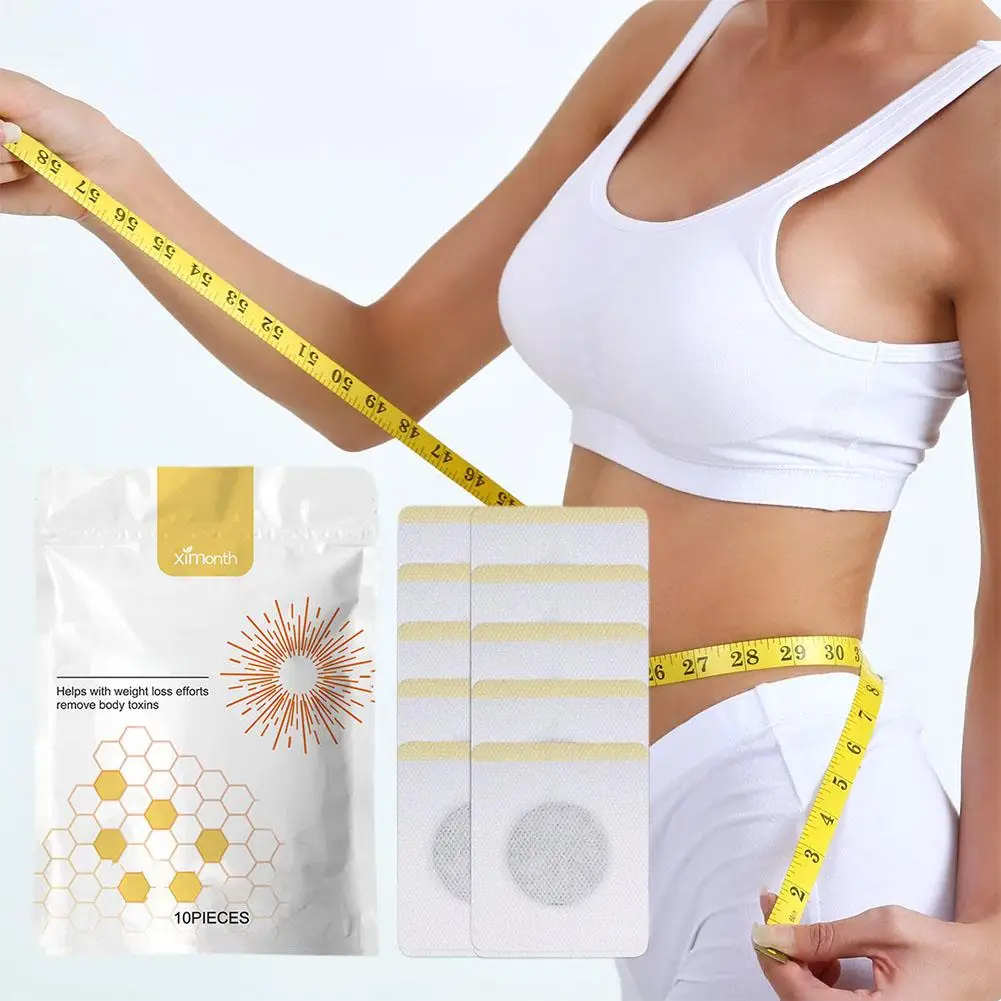 Bee Slimming Patch para Body Sculpting, Belly Stickers, Fat Burning, Perda de peso, Body Firming, cintura, braço fino, Slim, Umbigo, 10pcs por saco