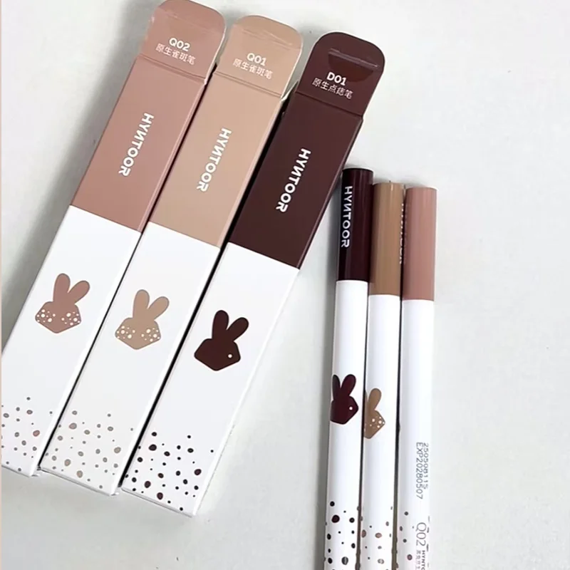 HYNTOOR – stylo pour taches de rousseur, liquide imperméable, marron, noir, naturel, réaliste, faux points, embellissement, maquillage gothique pour le contour du visage