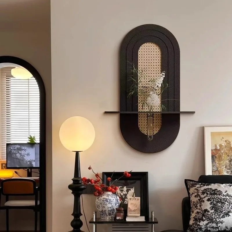 French medieval sandstone 3D decorative painting, no drilling required, wall shelf hanging art