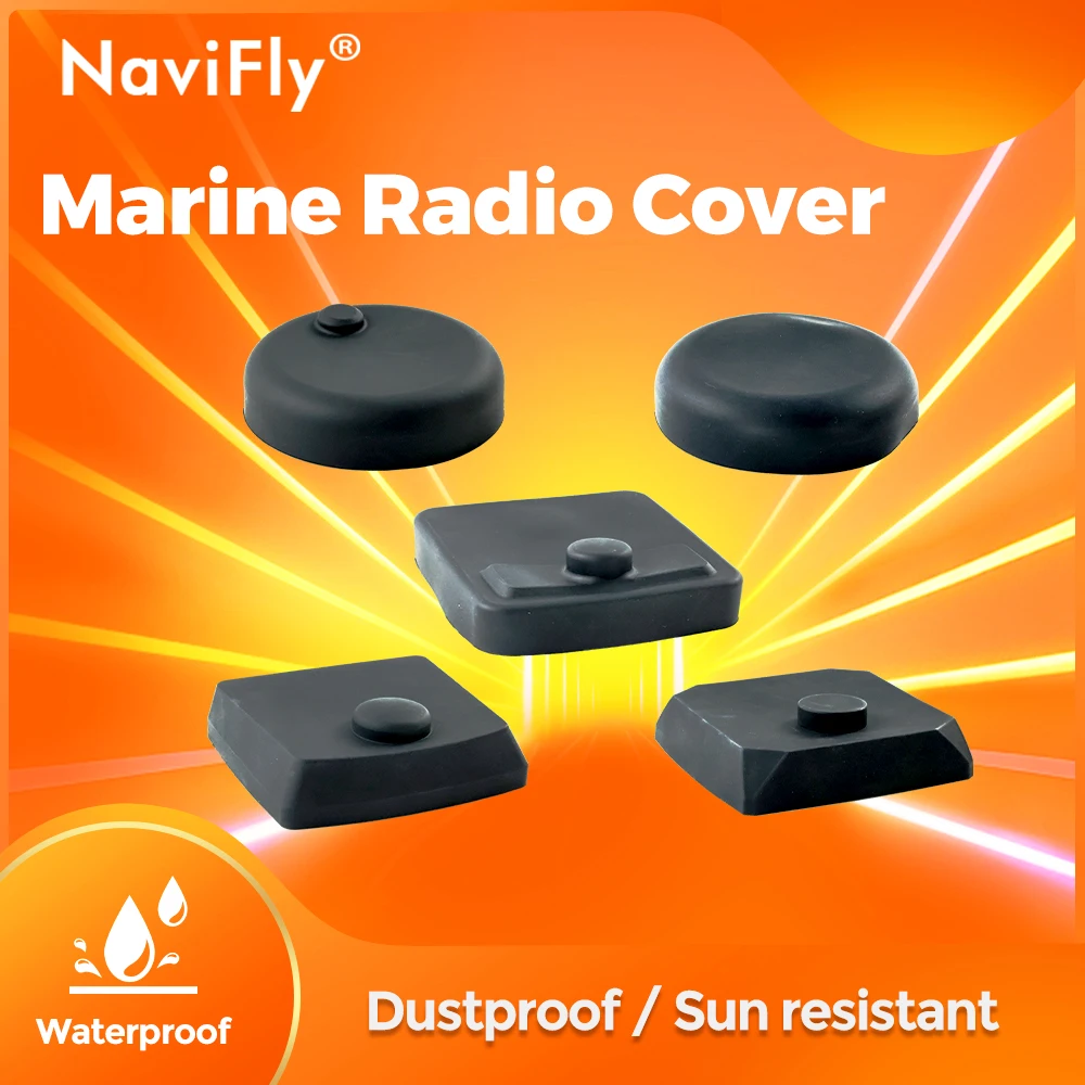 

Navifly Boat Marine Radio Rrotective Cover Soft Silicone Waterproof Dustproof For Boat/Yacht/Caravan/RV/ATV Radio Player