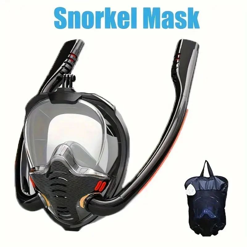 1pc 180 Degree Panoramic Full Face Snorkel Mask for Adults - HD View and Comfortable Fit