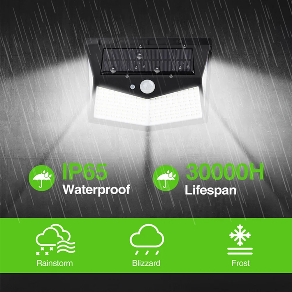 

Outdoor LED Lights Solar Corridor Motion Sensor Light Three Sides Wide Range Easy Installation Weatherproof Home Office Gift