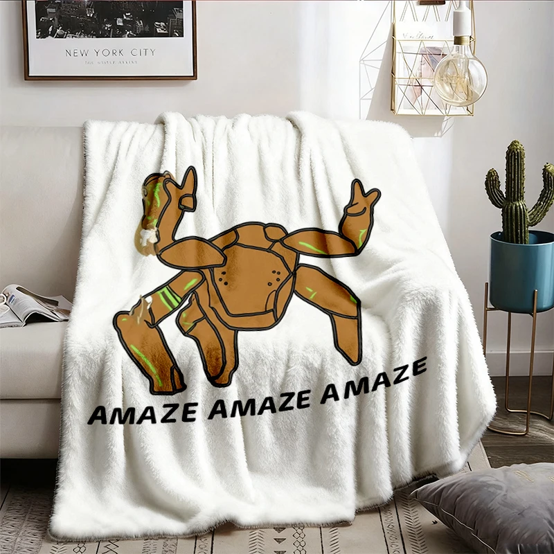Amaze Amaze Amaze Flannel Blanket, Funny Space Flannel Throw, Scientific Cozy Blanket Warm Blanket, Nerd Gift for Dad