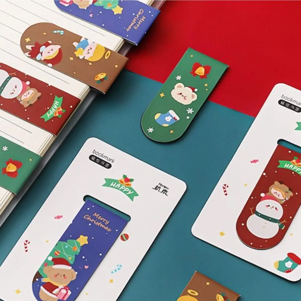 Stationery Page Marker Christmas Gifts Gifts For Teacher Christmas Bookmarks Book Page Folder Magnetic Bookmarks Reading Marker