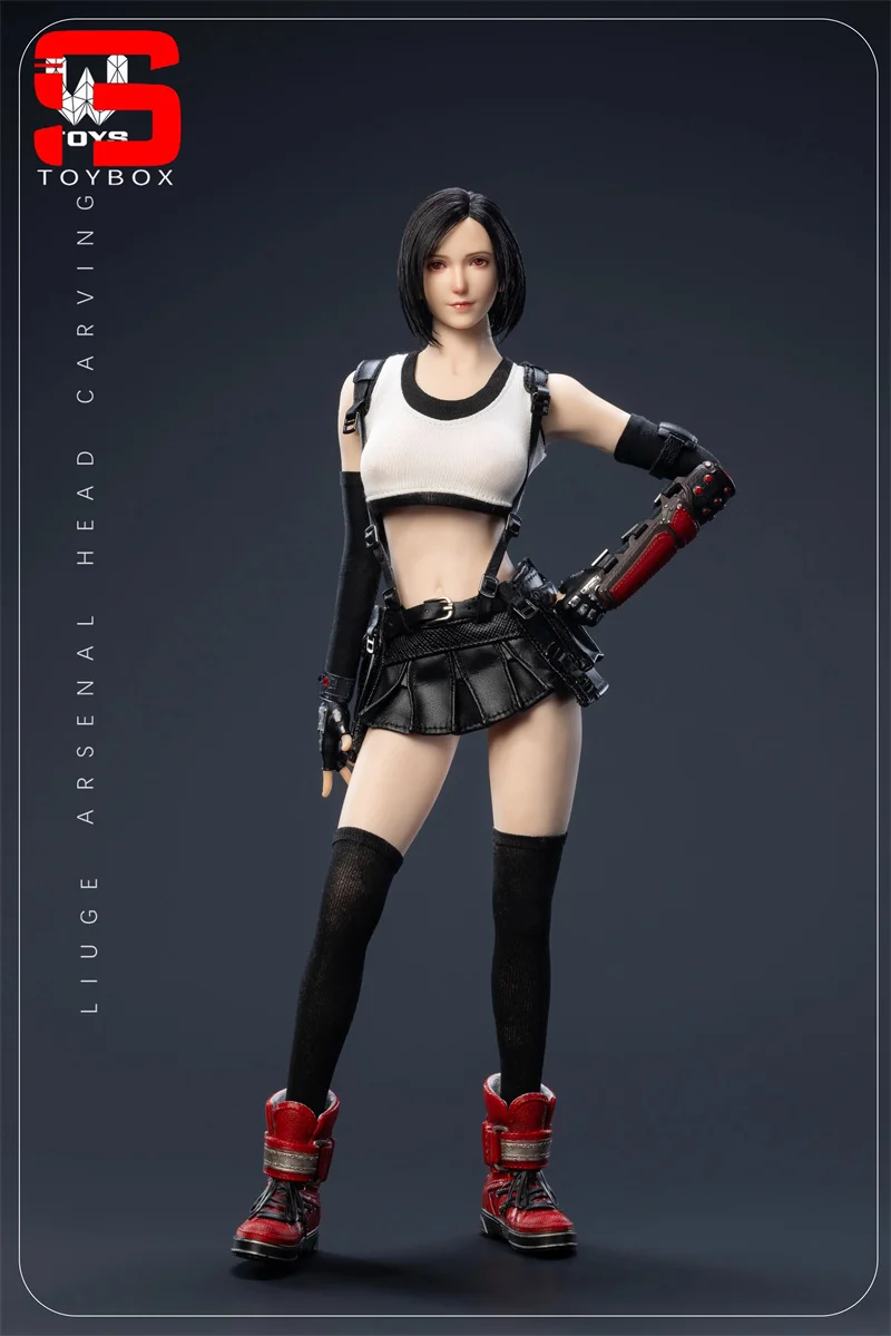 1/6スケール ティファ 可動ヘッドスカルプト ファイティングコスチュームセット モデルフィット 12インチ TBL S10D 女性兵士 アクションフィギュア ボディドール