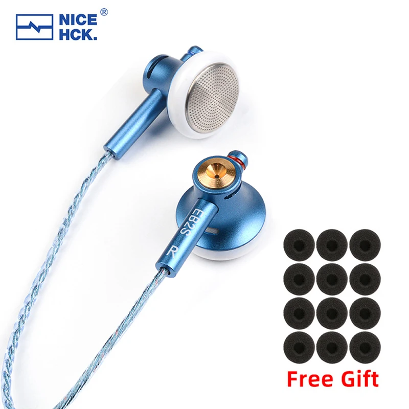 NiceHCK EB2S PRO In Ear HIFI Wired Earphone Flat-Head Earbud 15.4mm LCP Diaphragm Dynamic Music Vocal 3.5/4.4mm Plug Microphone