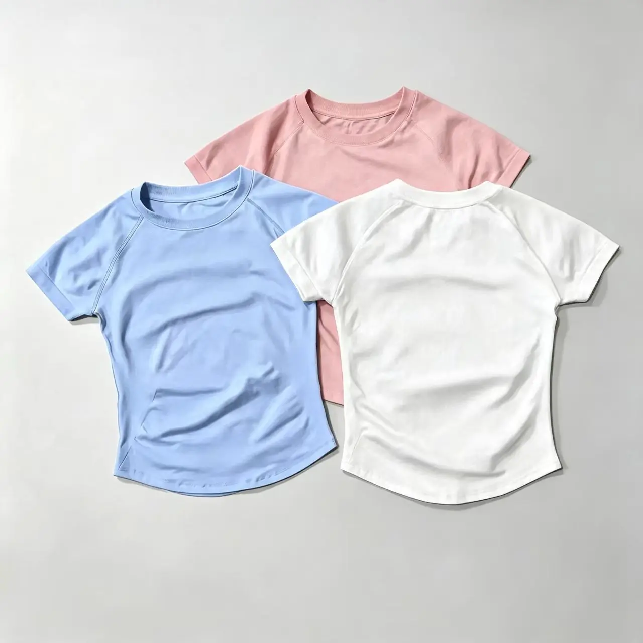 DFHE Women Elastic Slim Short Sleeve T-Shirt, Soft Breathable Casual Top for Gym Yoga Jogging Fitness Daily Wear