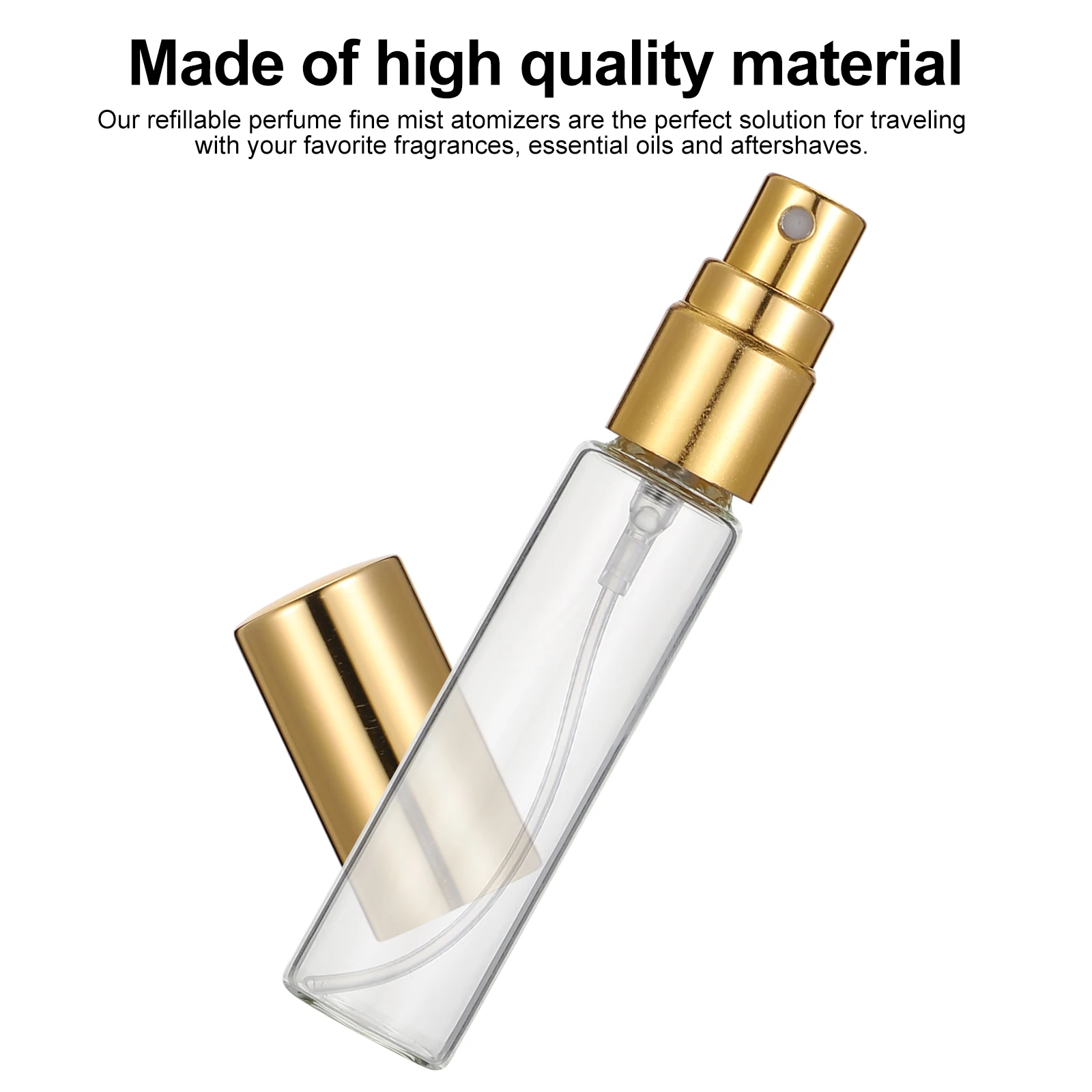 

12Pcs Refillable Travel Perfume Spray Bottles Glass Atomizers Leakproof Portable Fine Mist Perfume Spray Bottle